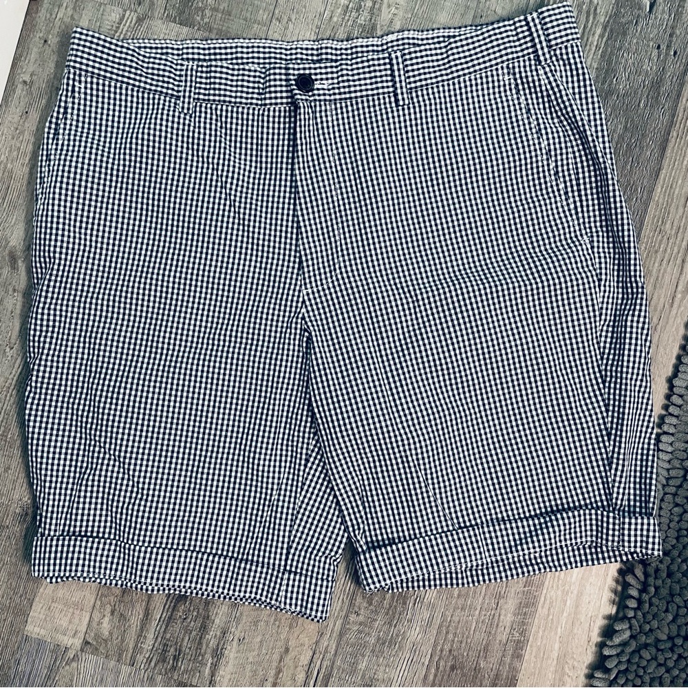 Brooks Brothers Blue and White Checkered Men Shorts
